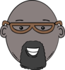 Cartoon Man With Glasses And Goatee Clip Art